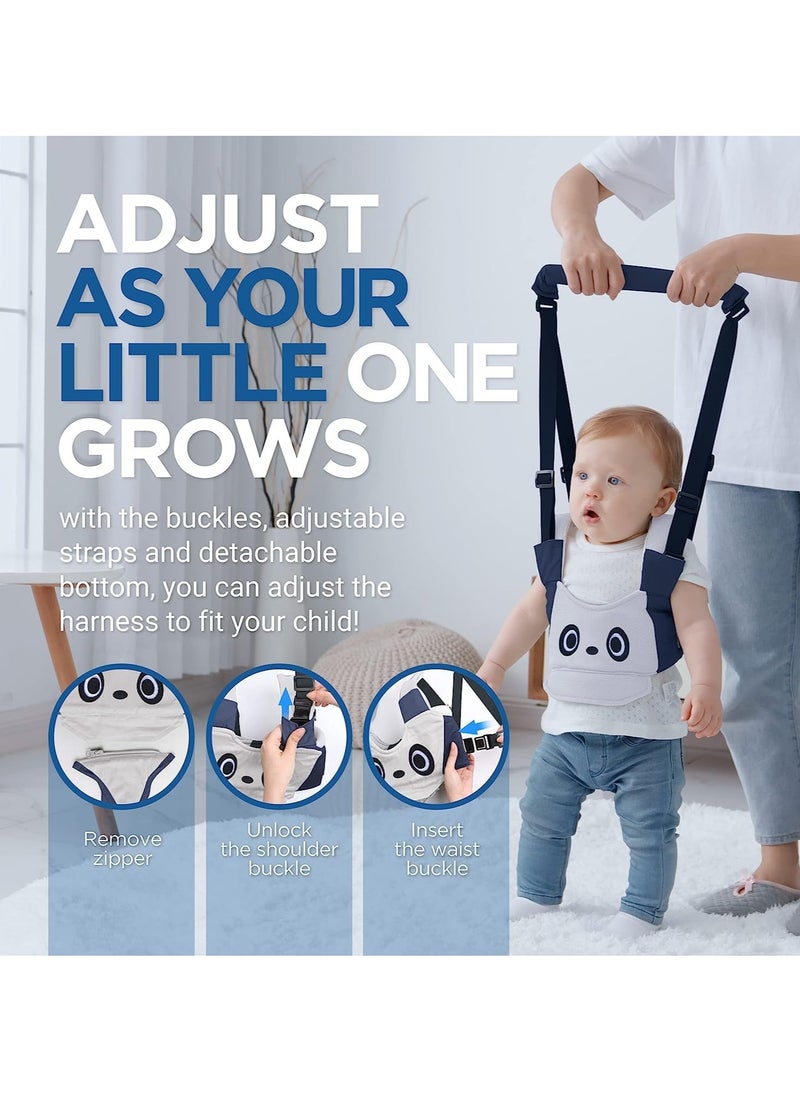 Bebiland Baby Walking Harness, Adjustable Baby Walking Assistant with Detachable Crotch, Child Learning Walk Trainer Tool for 6-24 Month Old (White)  - Image 3