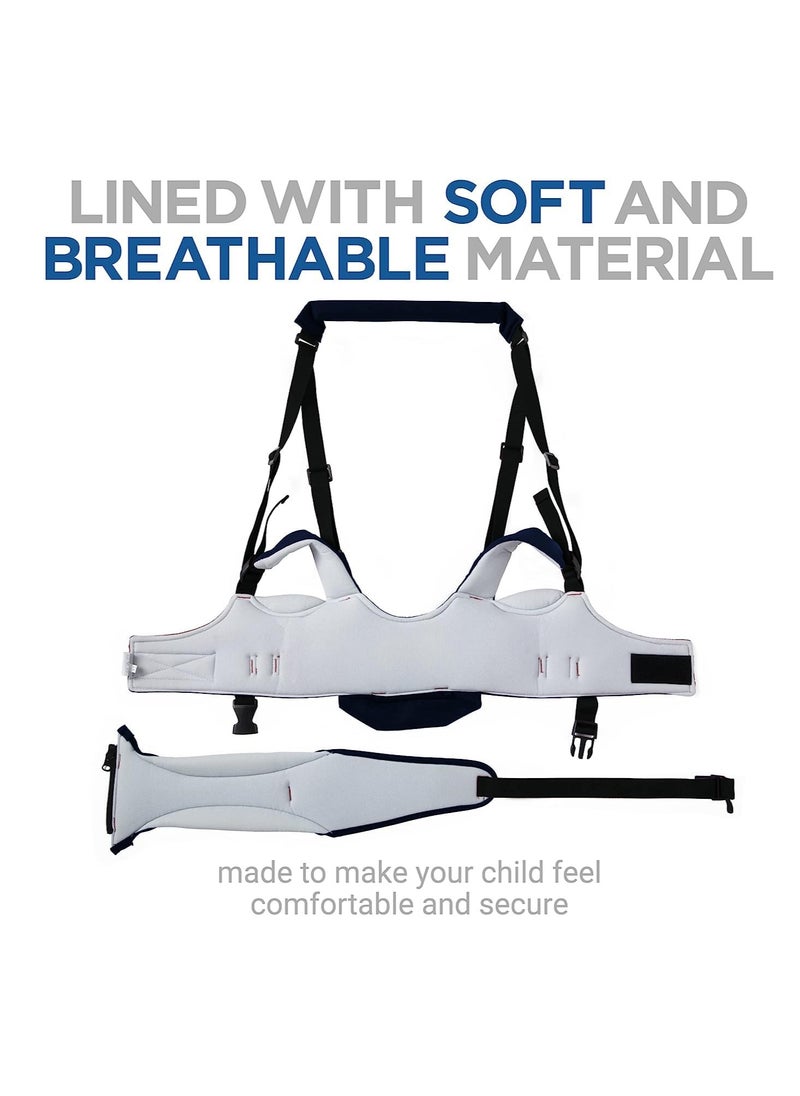 Bebiland Baby Walking Harness, Adjustable Baby Walking Assistant with Detachable Crotch, Child Learning Walk Trainer Tool for 6-24 Month Old (White)  - Image 4
