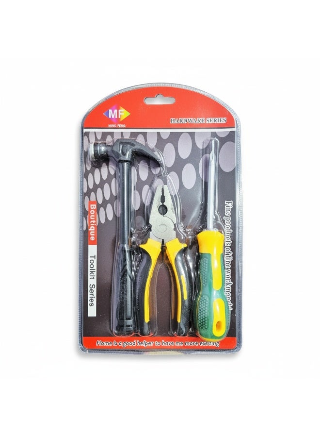 3 in 1 Toolkit Series , Professional Essential Home Tool Set High Quality Hand Repair Kit with Hammer, Pliers, and Screwdriver, Ideal for Home, Office,  Car Maintenance and Mechanical workshops - Image 3