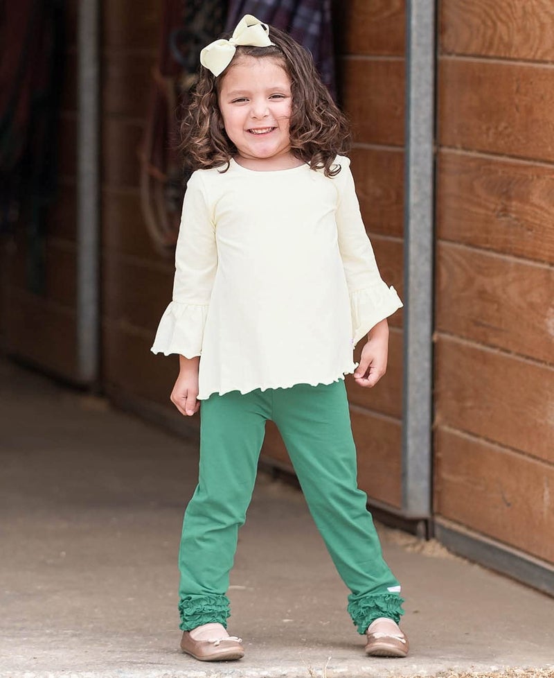 RuffleButts Girls Ivory Bow Headband - One Size - Image 3