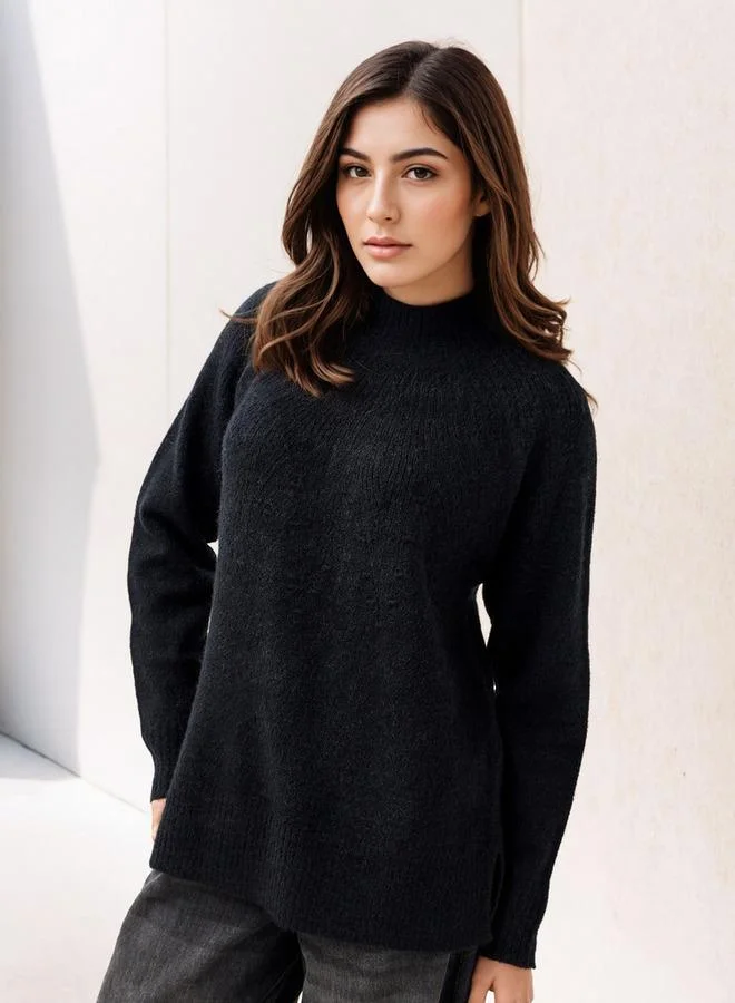 Splash FAV Yoke Detail Sweater with Long Sleeves