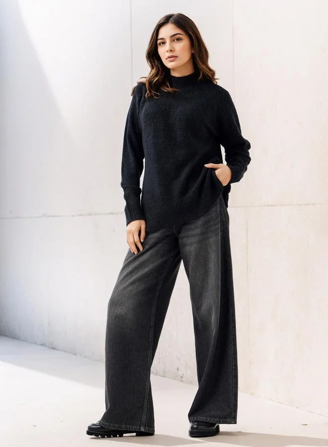 Splash FAV Yoke Detail Sweater with Long Sleeves