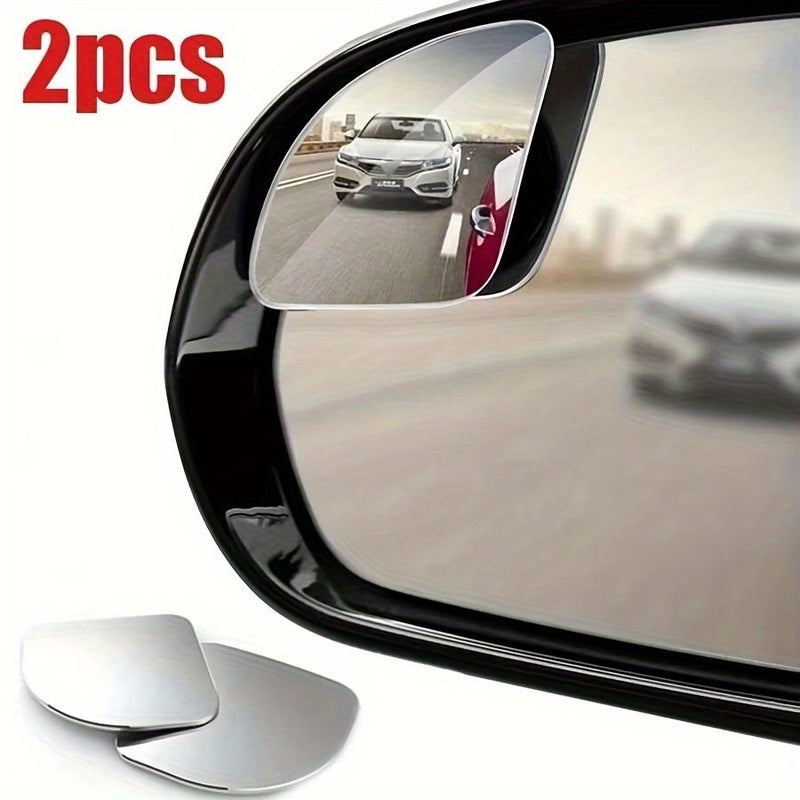 Wide Angle HD Glass Convex Rear View Mirror 2 Pack 360 Degree Adjustable Auxiliary Mirror For SUV Truck Pickup Left Side Mount - Image 1