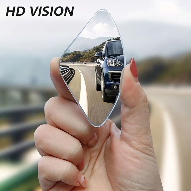 Wide Angle HD Glass Convex Rear View Mirror 2 Pack 360 Degree Adjustable Auxiliary Mirror For SUV Truck Pickup Left Side Mount - Image 3