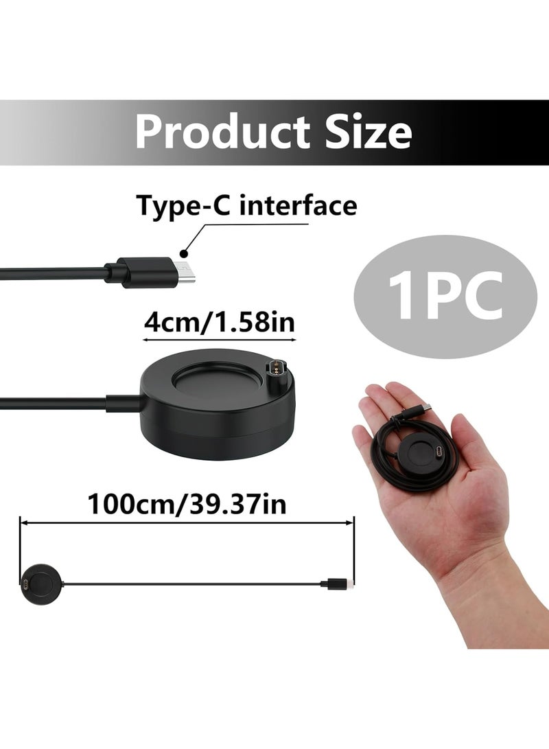 SYOSI Magnetic USB-C Charging Dock for Garmin Watches – Compatible with Fenix 8/7 Pro/7S/7X/6S/5/5 Plus, Forerunner 965/955/265/255, Venu 3/3S, Vivoactive 5/4, Cable 3.3ft/1m (Black) - Image 5