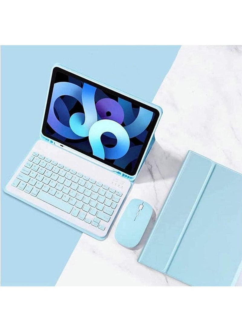 Arabic and English keyboard case for Redmi pad SE - 11 inch wireless bluetooth keyboard TPU shell three-color backlight split leather case - Image 1