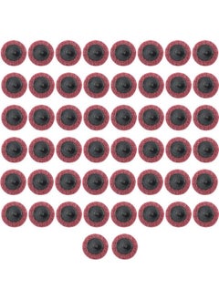 NIBEMINENT 50-Piece Medium Roll Lock Sanding Grinding Discs Red/Black  - Image 1