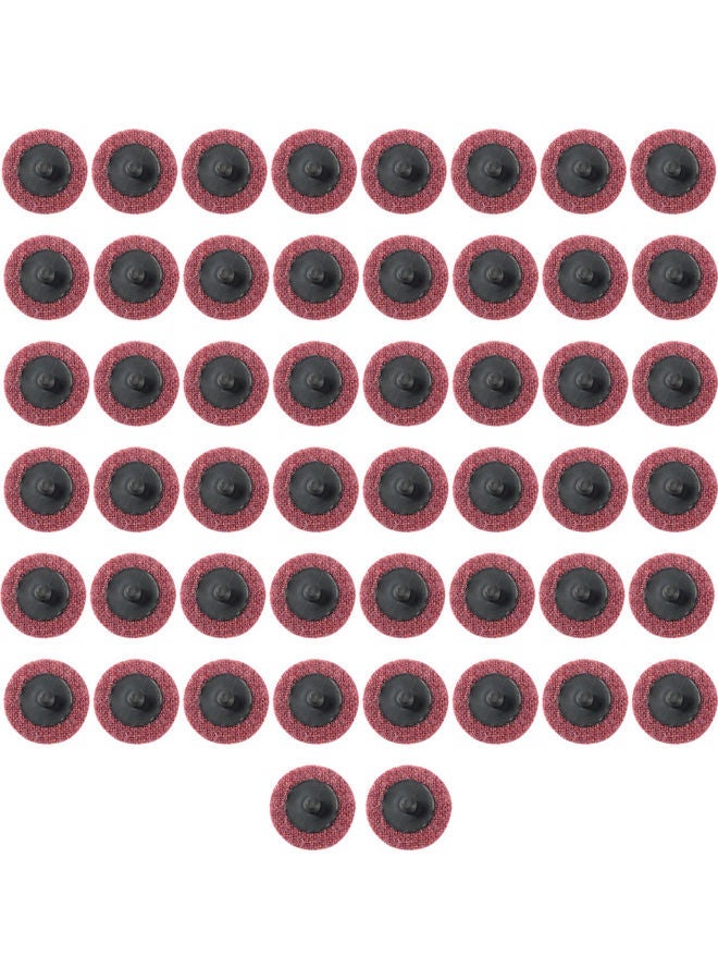 NIBEMINENT 50-Piece Medium Roll Lock Sanding Grinding Discs Red/Black  - Image 1