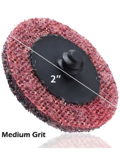 NIBEMINENT 50-Piece Medium Roll Lock Sanding Grinding Discs Red/Black  - Image 2