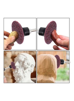 NIBEMINENT 50-Piece Medium Roll Lock Sanding Grinding Discs Red/Black  - Image 4