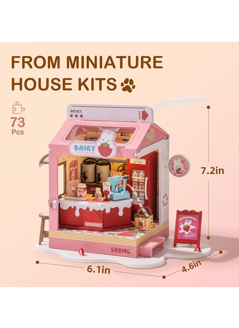 Robotime Rolife 3D Wooden Puzzle Food Box Shop DIY Miniature House Kit Decorative DIY Crafts/Birthday Gifts/Home Decor For Girls&Boys Teens&Adults  - Image 2