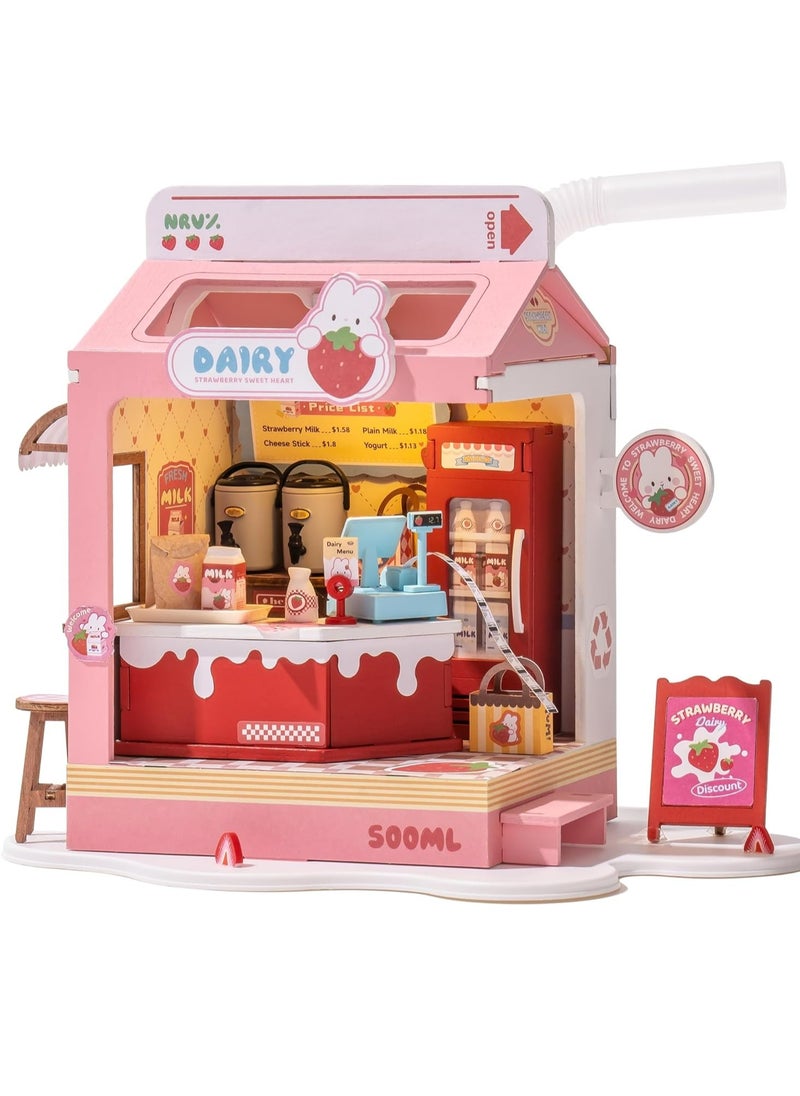 Robotime Rolife 3D Wooden Puzzle Food Box Shop DIY Miniature House Kit Decorative DIY Crafts/Birthday Gifts/Home Decor For Girls&Boys Teens&Adults  - Image 1