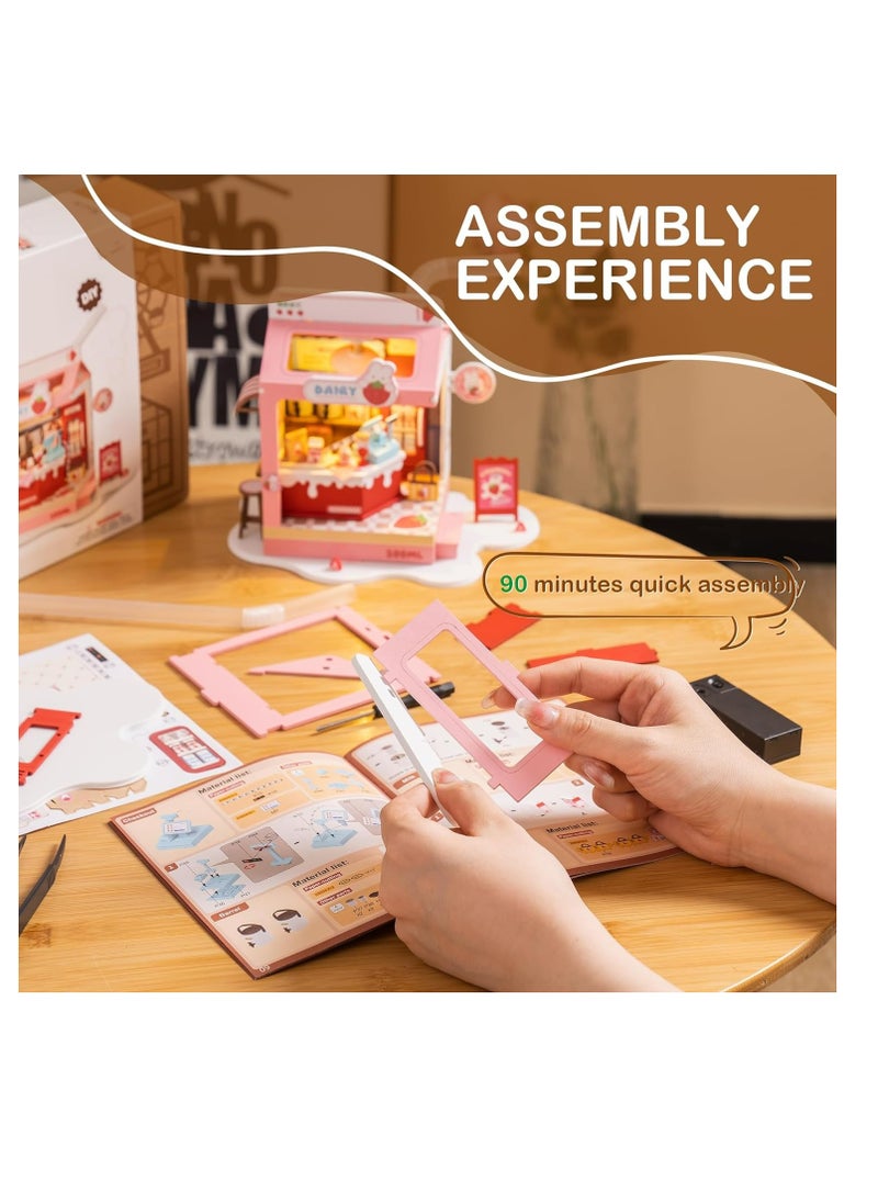 Robotime Rolife 3D Wooden Puzzle Food Box Shop DIY Miniature House Kit Decorative DIY Crafts/Birthday Gifts/Home Decor For Girls&Boys Teens&Adults  - Image 3