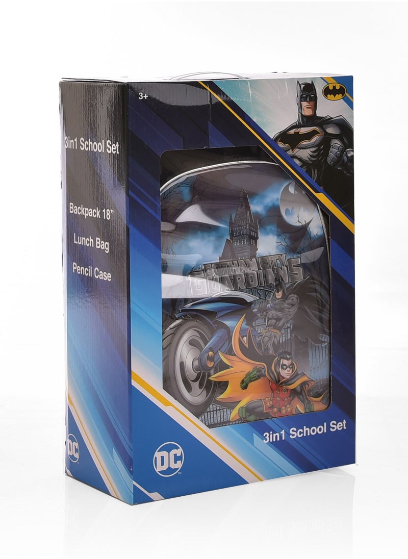 Disney - Warner Bros' Batman Gotham City Guardians Value Back pack 3in1 Set 18" - Image 1