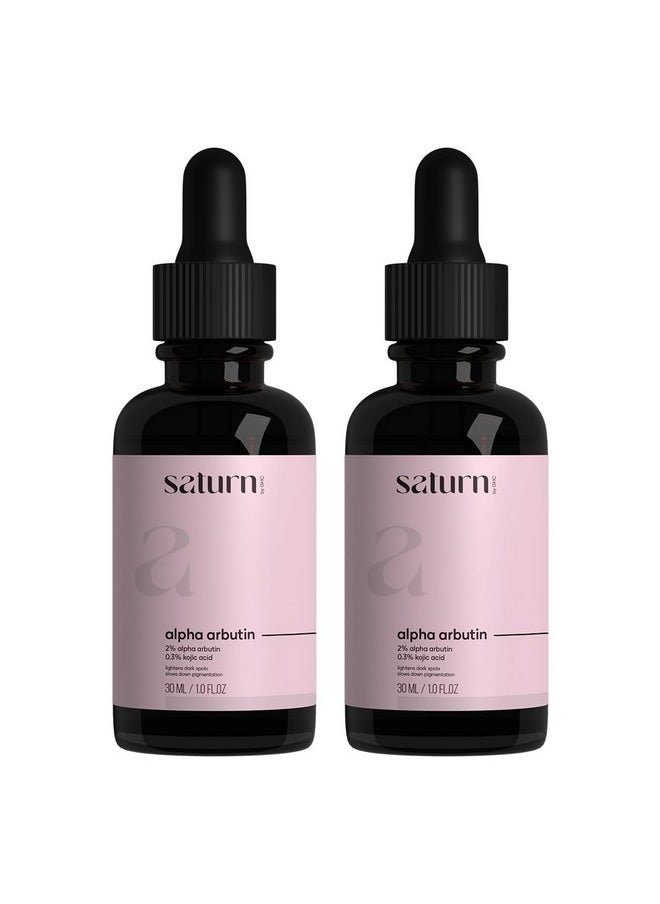 Saturn by GHC - Alpha Arbutin Serum For Pigmentation & Dark Spots Removal Antipigmentation Face Serum For Women With Hyaluronic Acid & Kojic Acid To Remove Blemishes 30 Ml (Pack Of 2) - Image 1