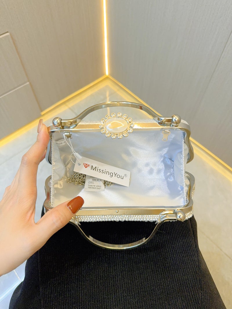 New Retro Pearl Bag Evening Bag Small Handbag Handbag Women'S Cheongsam Bag Wedding All-Match Crossbody Bag - Image 4