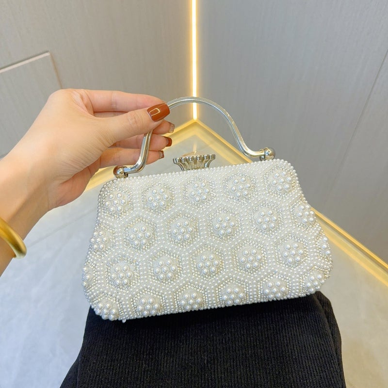 New Retro Pearl Bag Evening Bag Small Handbag Handbag Women'S Cheongsam Bag Wedding All-Match Crossbody Bag - Image 1