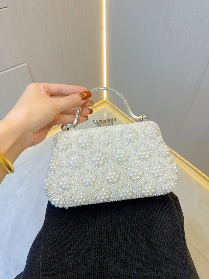 New Retro Pearl Bag Evening Bag Small Handbag Handbag Women'S Cheongsam Bag Wedding All-Match Crossbody Bag - Image 2