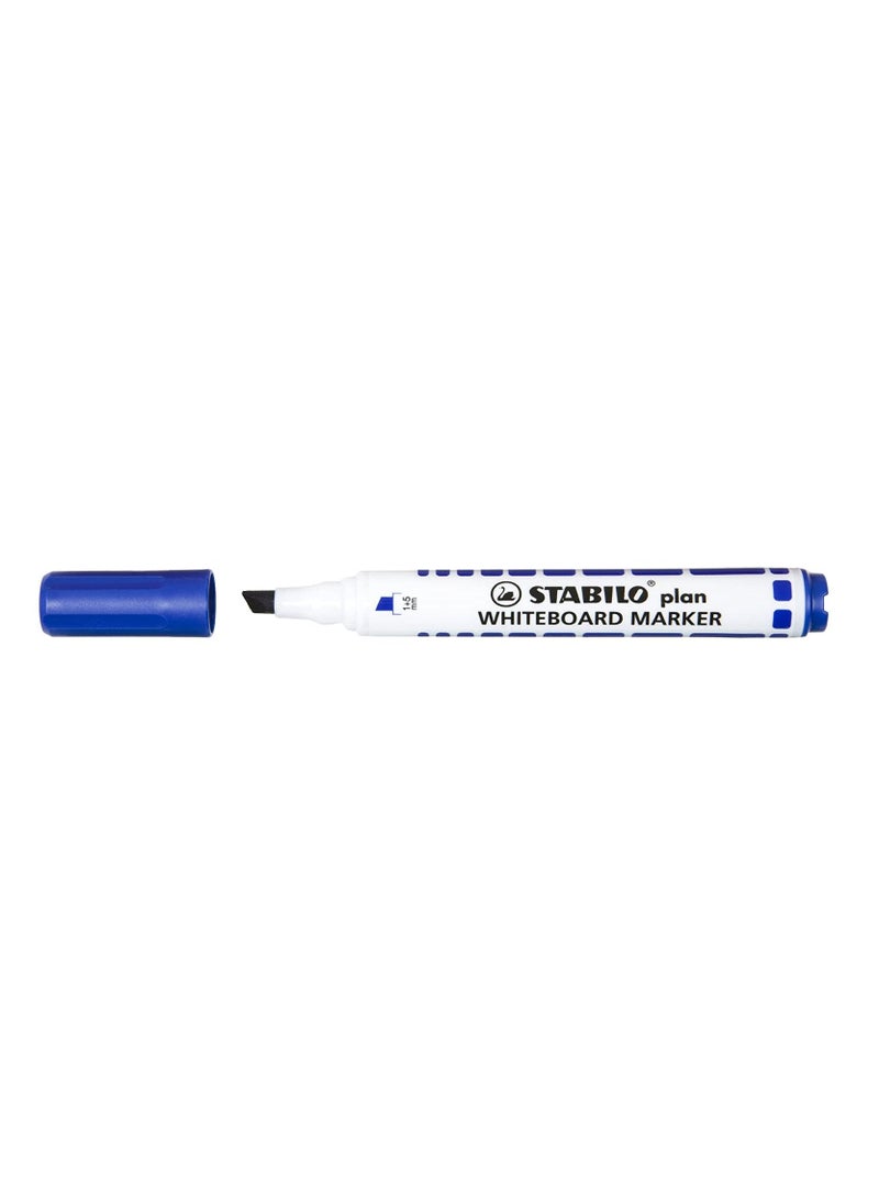 STABILO Stabilo Plan Box of 10 Erasable Markers Chisel Tip Blue 