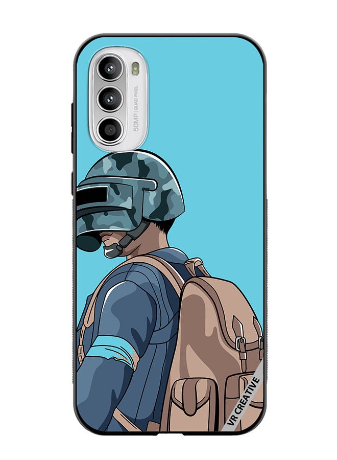 VR CREATIVE Protective Case Cover For Motorola Moto G82 Helmet And In Military Uniform Design Multicolour - Image 1
