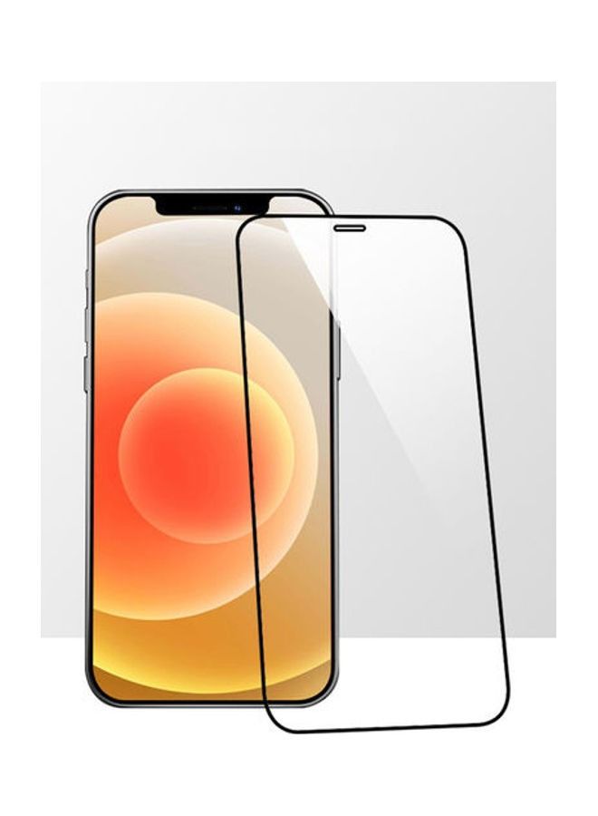 BORTONY Tempered Glass Screen Protector For Apple iPhone 12 Pro Black/Clear - Image 2