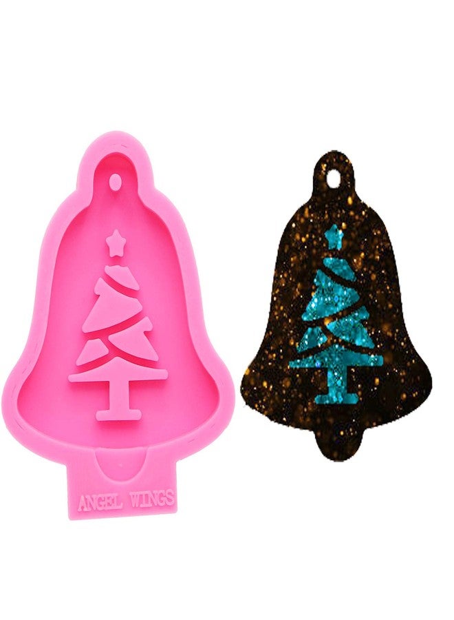 Husaini Mart HUSANIMART | 1 Cavity 3D Big Bell Shape Christmas Tree Silicone Resin Mold Deer Chocolate Silicone Bakeware Baking Mould Candy Mold for Chocolate Cake Ice Cube Jelly, Pudding (Pack of 1) SLH - 91437 - Image 1