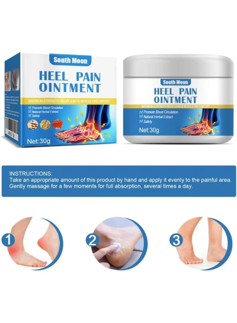 ساوث مون مرهم آلام الكعب، كريم لتخفيف آلام القدمين للنتوءات والبثور وأصابع القدم - مرهم تدليك للأقدام المؤلمة، كريم آلام الكعب لآلام المفاصل (قطعة واحدة) - Image 4