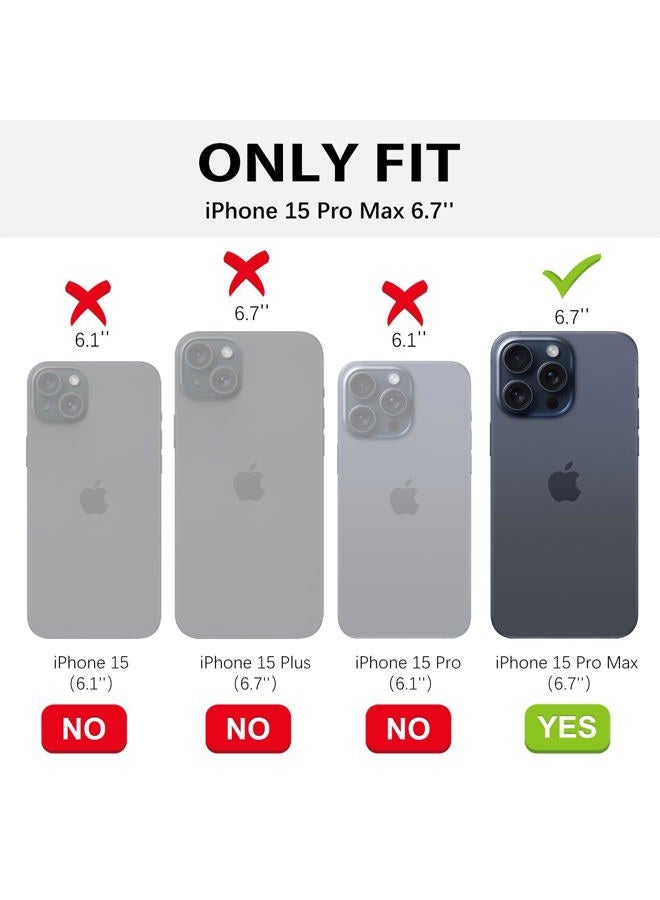 Guagua for iPhone 15 Pro Max Case, Magnetic iPhone 15 Pro Max Case with Stand Invisible Ring Holder Slim Shockproof Protective Kickstand Case for iPhone 15 Pro Max 6.7 inch-Clear/Golden - Image 2