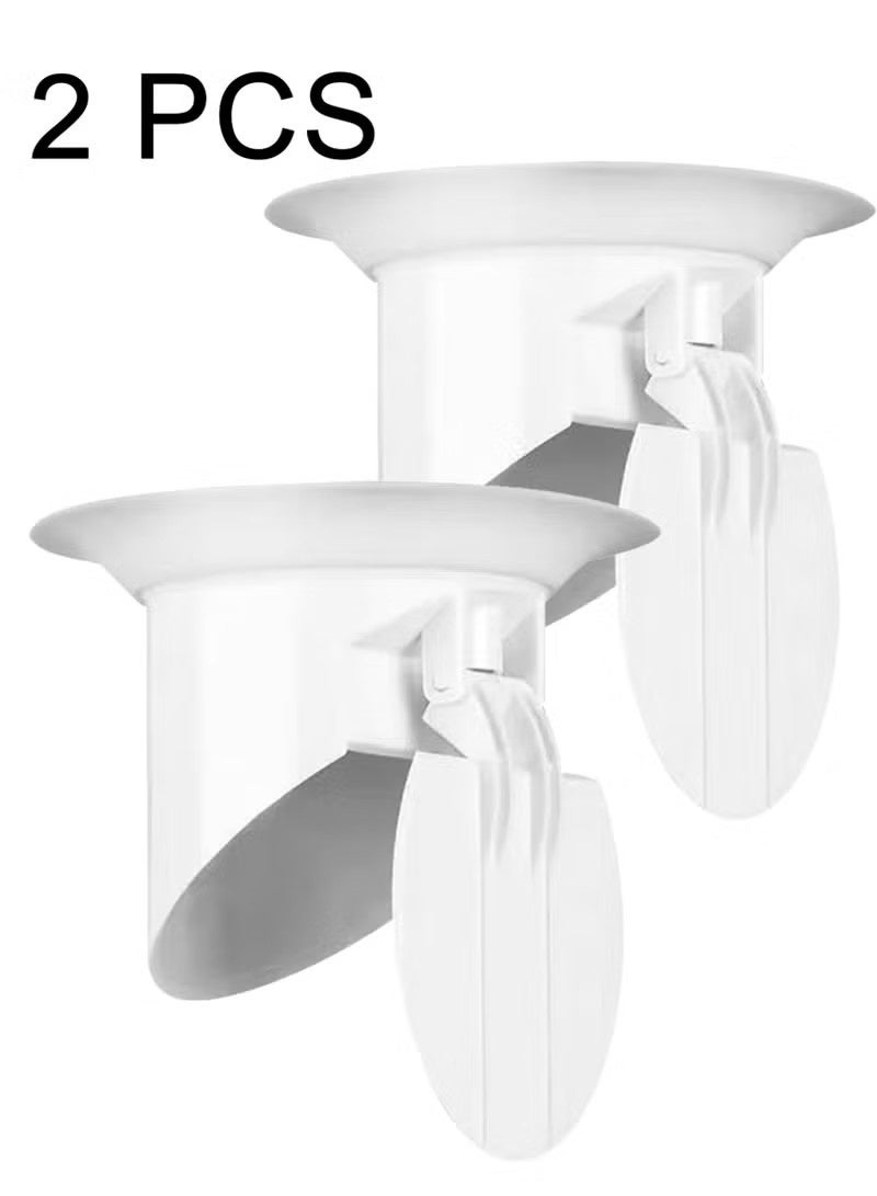 2 Pcs Floor Drain Backflow Preventer, Silicone Floor Drain Backflow Preventer & Anti-Odor Seal, One-Way Valve Plug Stops Sewer Gas, Fits 3.5-4.05 Inch Pipes, for 2.99 Inch Depth (White) - Image 1