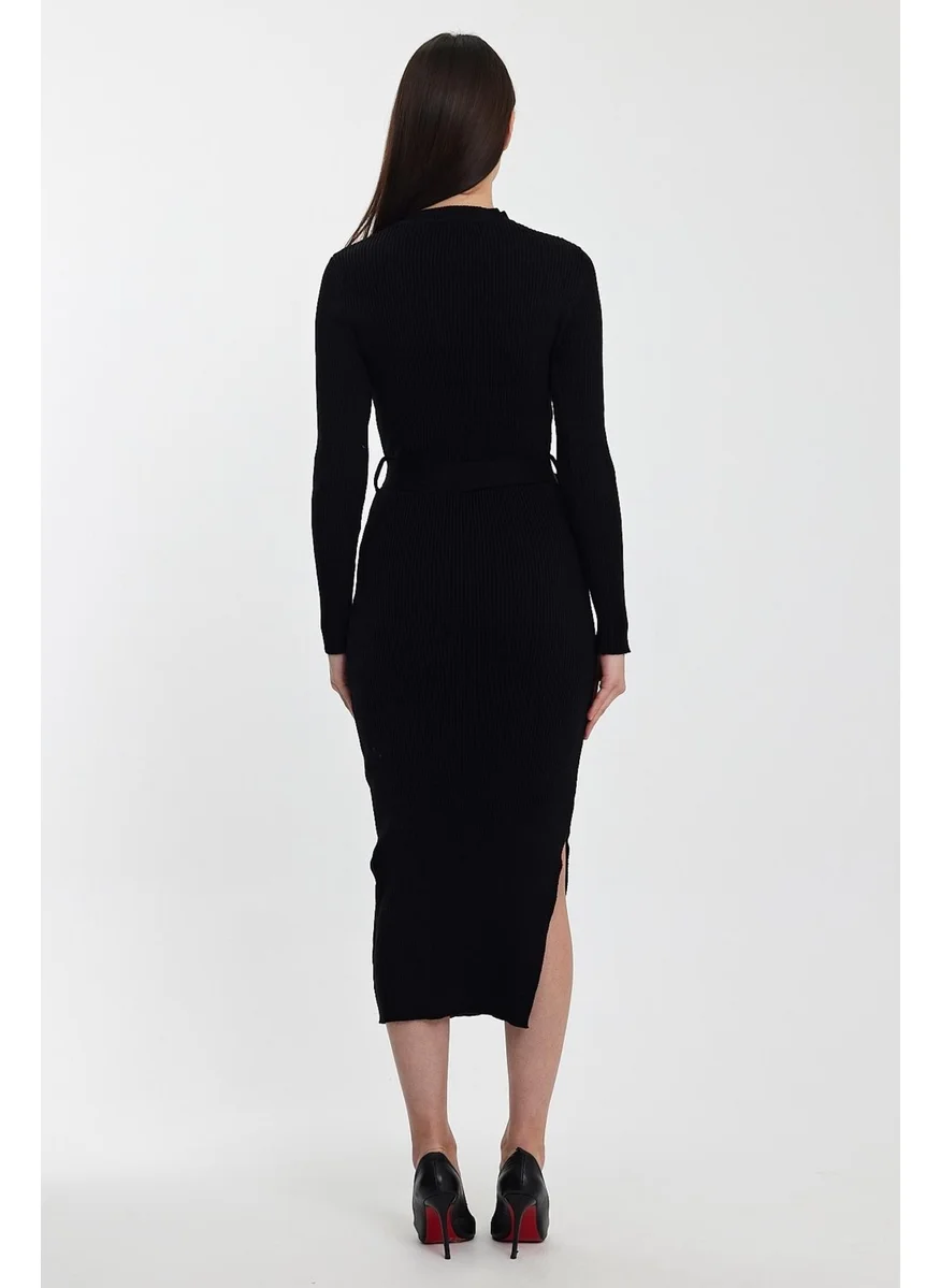 الكسندرجاردي Alexander Gardi Corded Long Knitwear DRESS (A92045-S)