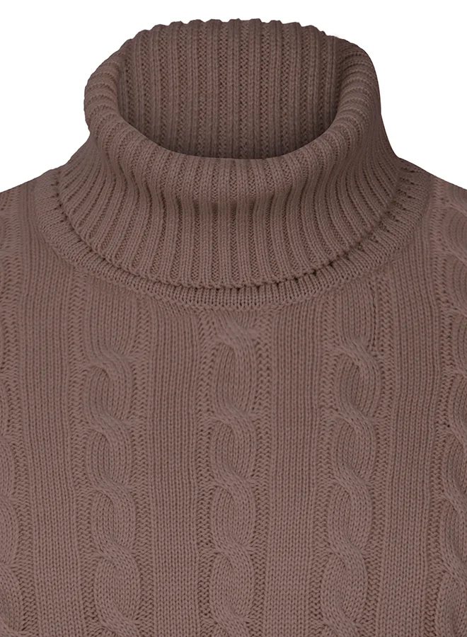 FELIX HARDY Cable Knit Turtleneck Pullover