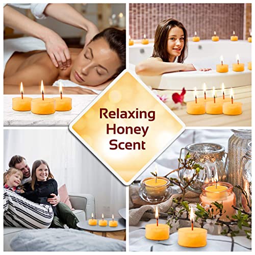 PURE PLANT HOME Honey Scented Beeswax Candles, 100% Pure Natural Refined with Chemical Free Cotton Wick, 10 DRIPLESS Candles, Made in USA - Image 3