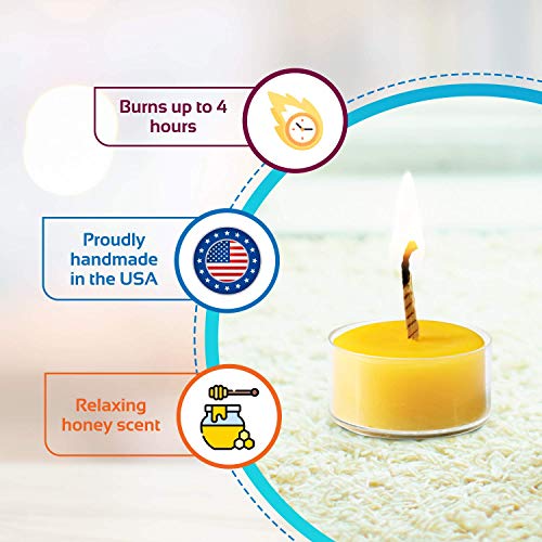 PURE PLANT HOME Honey Scented Beeswax Candles, 100% Pure Natural Refined with Chemical Free Cotton Wick, 10 DRIPLESS Candles, Made in USA - Image 4