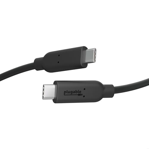 Plugable 10Gbps USB C to USB C Cable, 3.3 feet (1 Meter), 5A, USB-IF Certified, USB 3.1 Gen 2 Type-C - Driverless - Image 1