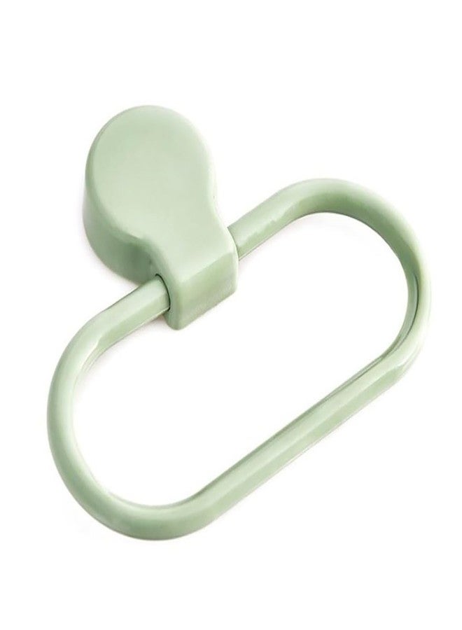 TOPBATHY Green Towel Ring 6X5 Inch Self-Adhesive Bathroom Hand Towel Holder Rotatable Wall-Mounted Rings Small for Kitchen and Bath - Image 1