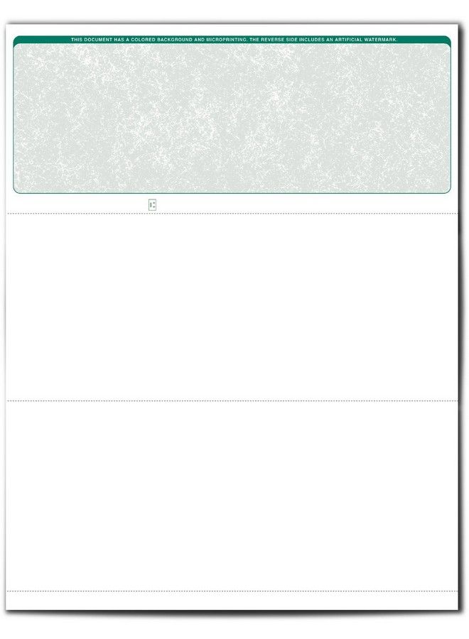 VersaCheck Secure Checks 250 Blank Business Voucher Checks Green Classic 250 Sheets Form 1000 Check On Top - Image 3
