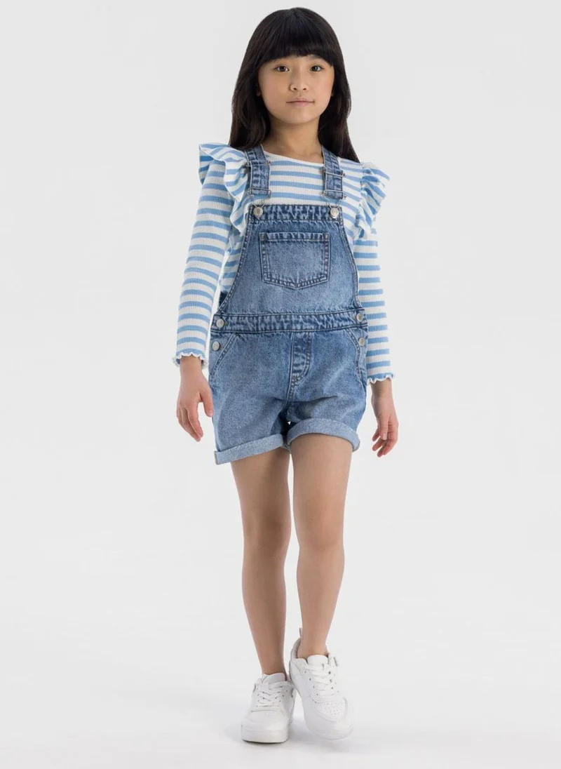 مينوتي Teen Girls Denim Dungarees