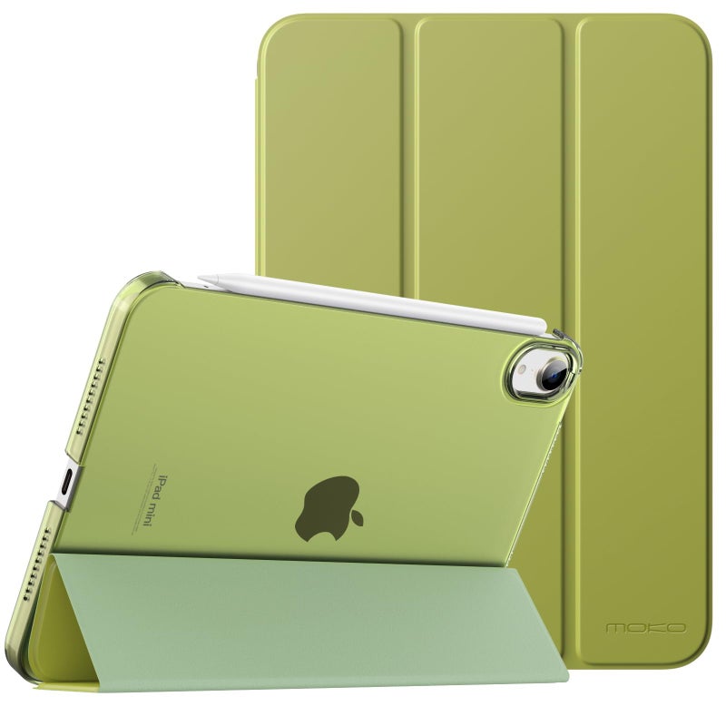 MoKo for iPad mini 7 (A17 Pro) Generation Case 2024, iPad mini 6 Case 2021, 8.3-inch Slim Lightweight Protective Hard Back PC Shell Stand Cover Support Touch ID, Auto Wake/Sleep, Wild Fern Green - Image 1