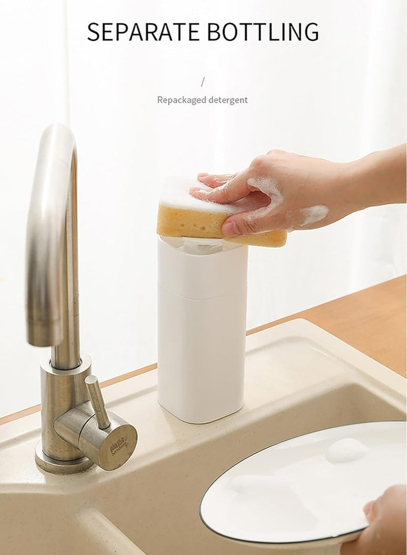 Oasisgalore Soap Shampoo Dispenser for Bathroom，Soap Shampoo Conditioner Makeup Remover Bottle (440ml，White)  - Image 4