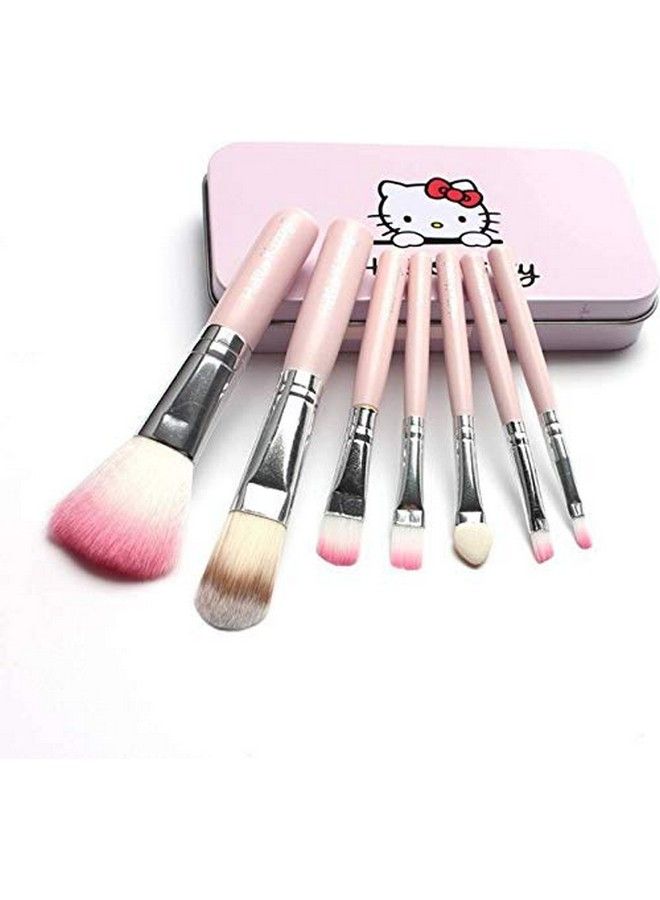 Hello Kitty Mini Brush Set Pink 7 Pieces - Image 1