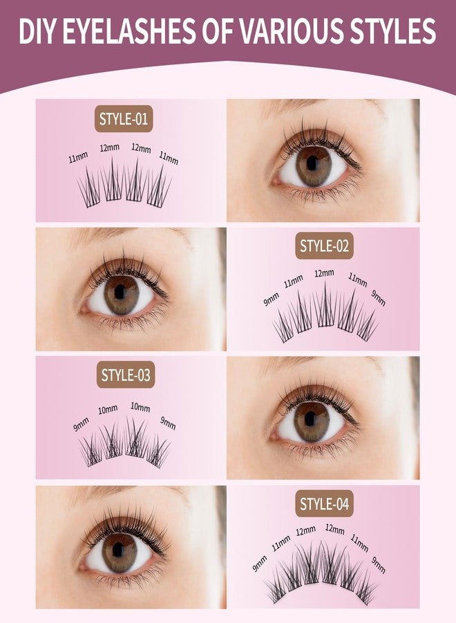 SIMER Lash Clusters D Curl 9-12mm Mixed DIY Eyelash Extensions 84PCS Cluster Lashes Individual Eyelash Bottom Lashes Wispy Natural Lash Extensions DIY at Home - Image 3