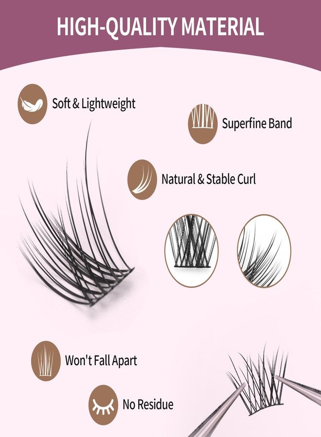 SIMER Lash Clusters D Curl 9-12mm Mixed DIY Eyelash Extensions 84PCS Cluster Lashes Individual Eyelash Bottom Lashes Wispy Natural Lash Extensions DIY at Home - Image 5