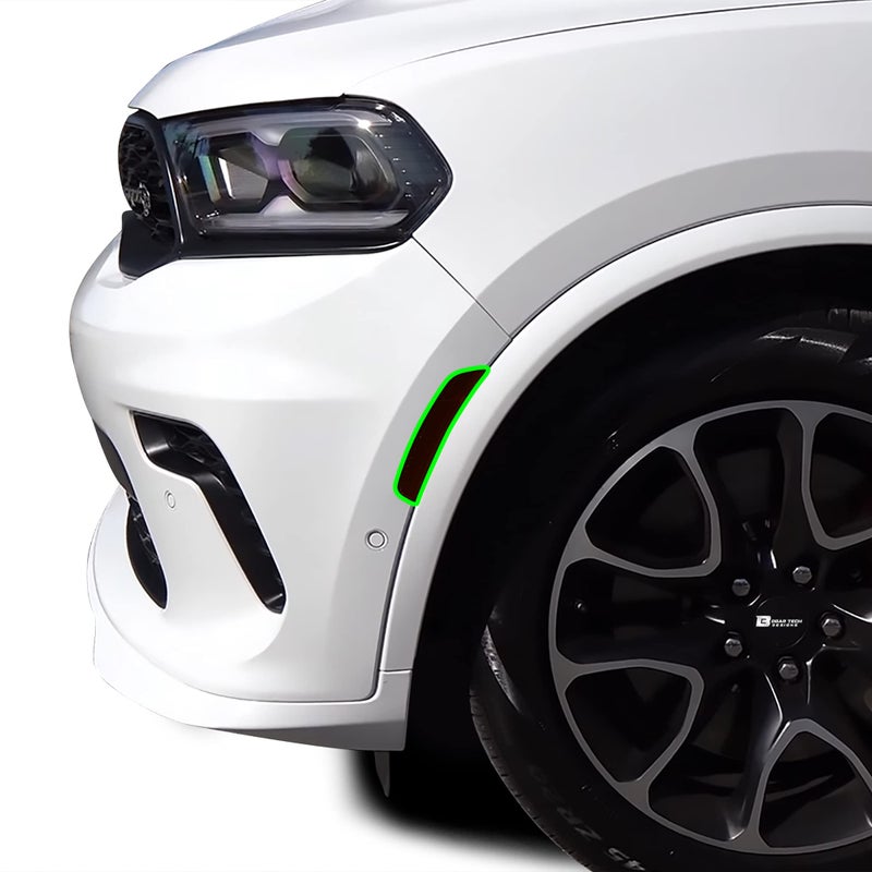 BOGAR TECH DESIGNS Tinted Fog Third Brake Light and Side Markers Overlay Tint Kit Compatible with Dodge Durango 20212025 Dark