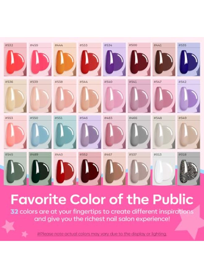 Modelones 133pcs Poly Nail Gel Kit 32 Colors Spring Pink Pastel Poly Extension Gel kit with Nail Lamp Base Top Coat Slip Solution Builder Enhancement Manicure Tools for Starter Supplies - Image 3
