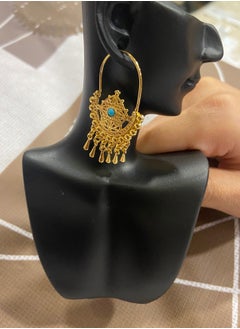 Elegant 21k Gold Plated Drop Earrings For Women