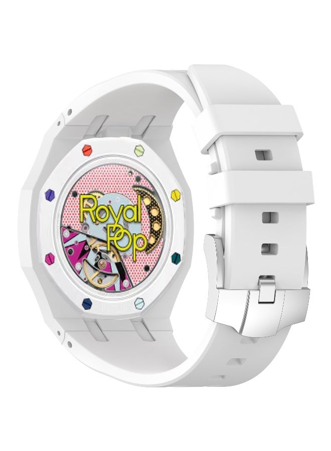 سوار ساعة سيليكون متوافق مع ساعة AP x Swatch Royal Pop – سوار معصم بديل مقاوم للماء، ناعم وقابل للتحويل، مصمم ليتوافق مع التاج عند موضع الساعة الثانية عشرة (12 O'Clock) - Image 2