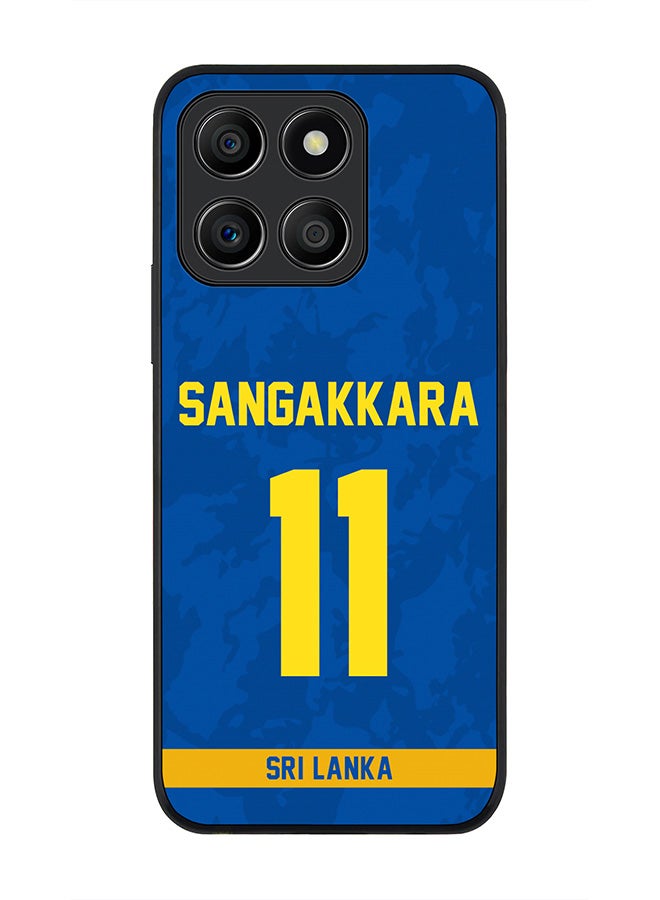 Stylizedd Rugged Black Edge Case for Honor X8b, Slim fit Case Flexible Anti Drop TPU Gel Thin Cover -  Team Sri lanka Kumar Sangakkara, Jersey No 11 - Image 1