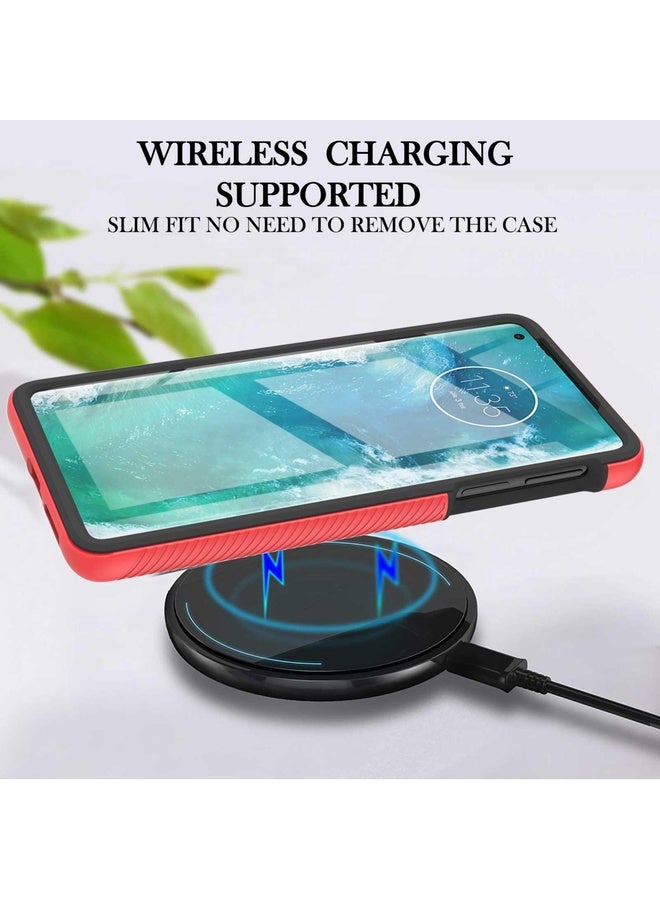 HuHa Case Cover For Motorola Edge+ 2022 Starry Sky Solid Color Series PC + TPU Phone Case with PET Film(Red) - Image 5