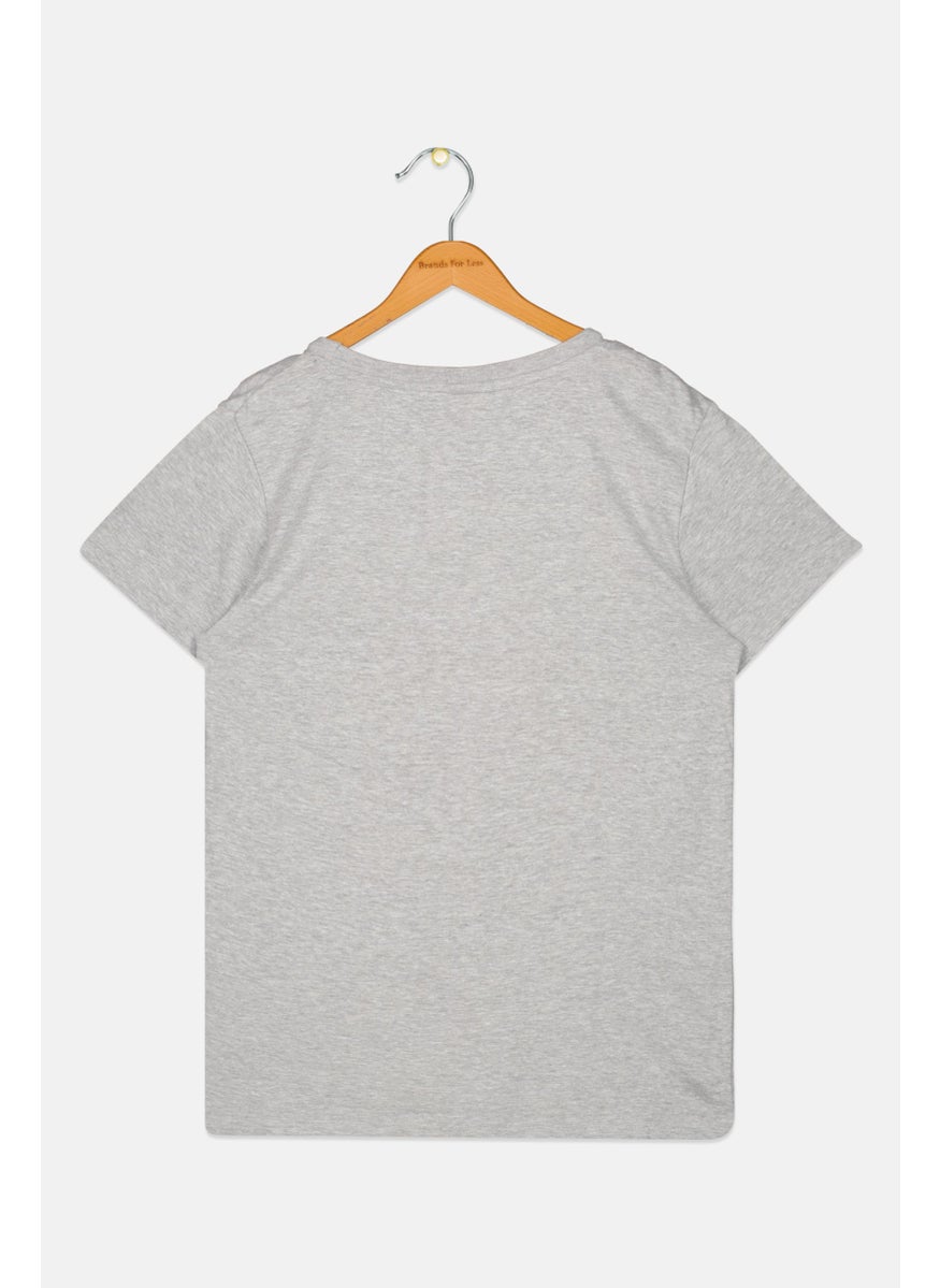 MARVEL Kids Boy Crew Neck Short Sleeve Graphic Print T-Shirt, Grey Combo  - Image 2