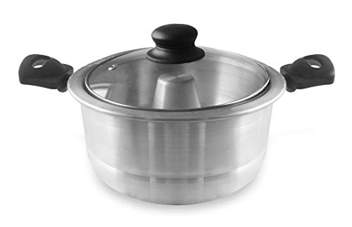 Bene Casa - Aluminum Flan Mold Double Boiler with Glass Lid (1.6 Liter) - Includes Aluminum Inner Pan (8") - Dishwasher Safe - Image 4